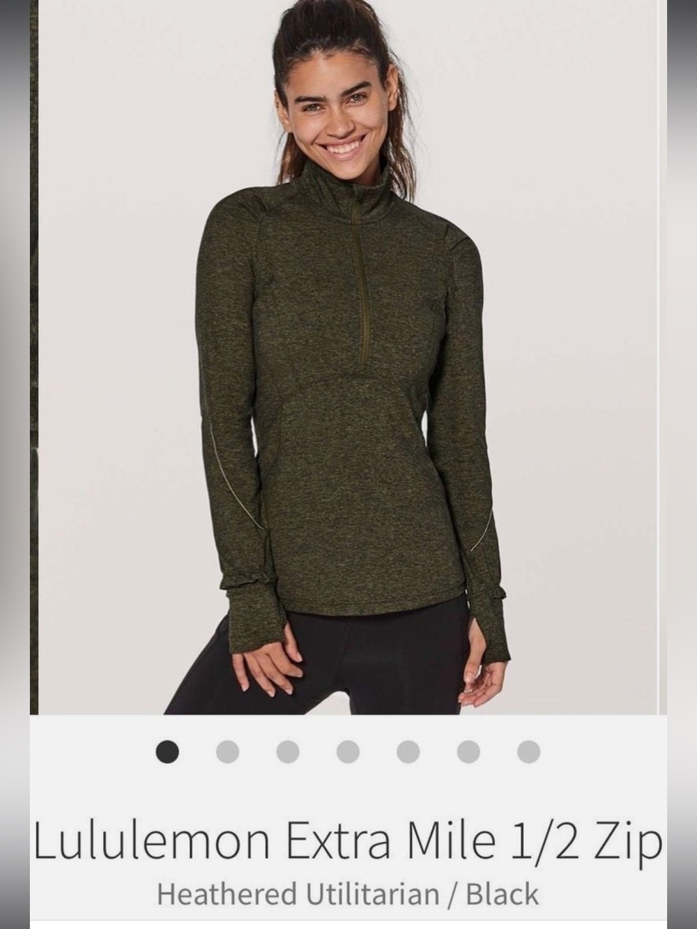 LULULEMON EXTRA MILE 1/2 ZIP SZ 8
